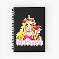 Sanna Loves Unicorn Spiral Notebook