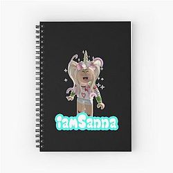 Sanna Loves Unicorns Black Spiral Notebook