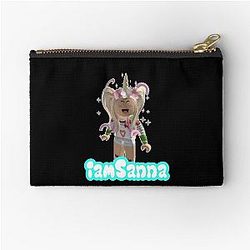 Sanna Loves Unicorns Black Zipper Pouch
