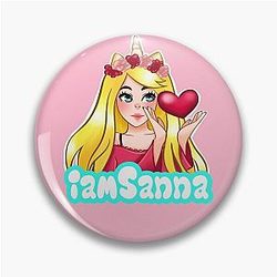 Sanna Loves Unicorns Pink Pin