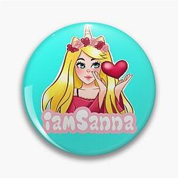 Sanna Loves Unicorns Sky Blue Pin
