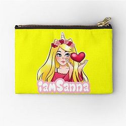 Sanna Loves Unicorn Yellow Zipper Pouch
