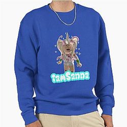 Sanna Loves Unicorns Blue Pullover Sweatshirt