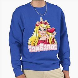 Sanna Loves Unicorns Orange Pullover Sweatshirt