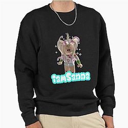 Sanna Loves Unicorns Black Pullover Sweatshirt