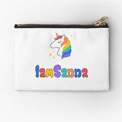 Sanna Loves Unicorns White Zipper Pouch