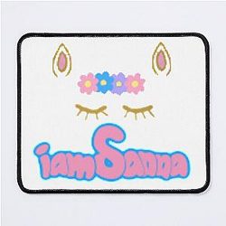 Sanna Loves Unicorns Black Mouse Pad