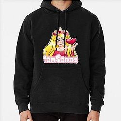 Sanna Loves Unicorns Black Pullover Hoodie