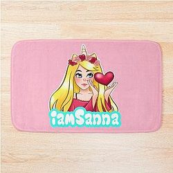 Sanna Loves Unicorn Pink Bath Mat