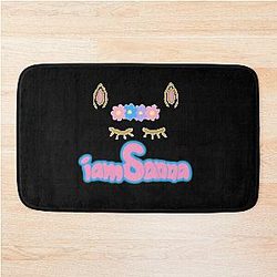 Sanna Loves Unicorns Black Bath Mat
