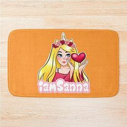 Sanna Loves Unicorn NEON ORANGE Bath Mat