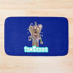 Sanna Loves Unicorns Blue Bath Mat