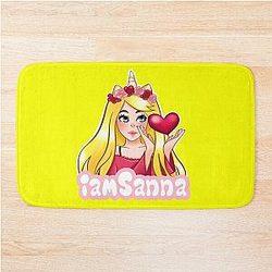 Sanna Loves Unicorn Yellow Bath Mat