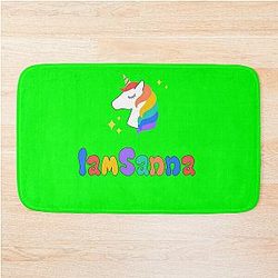Sanna Loves Unicorns Neon Green Bath Mat