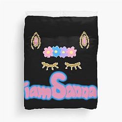 Sanna Loves Unicorns Black Duvet Cover