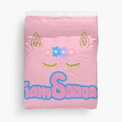 Sanna Loves Unicorns Pink Duvet Cover