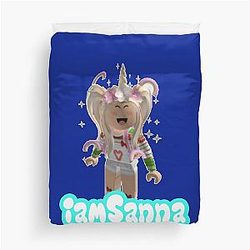 Sanna Loves Unicorns Blue Duvet Cover