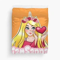 Sanna Loves Neon Orange Duvet Cover