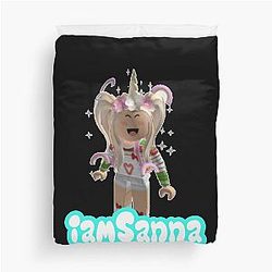Sanna Loves Unicorn Black Duvet Cover