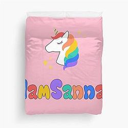 Sanna Loves Unicorn Pink Duvet Cover