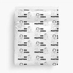 No Gods No Masters. Anarchism, Labour Slogan. Barry Evans, Ian Beale, Chip Empire, Soap Opera Duvet Cover