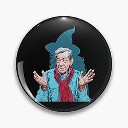 Sir Ian McKellen - An illustration by Paul Cemmick Pin