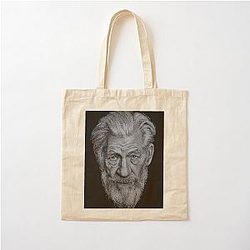 Ian McKellen Drawing Cotton Tote Bag