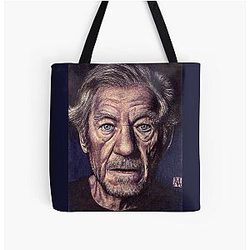 Sir Ian McKellen All Over Print Tote Bag