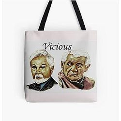 Derek Jacobi and Ian McKellen Vicious All Over Print Tote Bag
