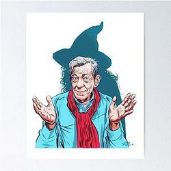 Sir Ian McKellen An illustration by Paul Cemmick Poster