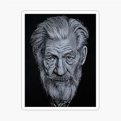 Ian McKellen Drawing Stickers