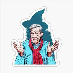 Sir Ian McKellen - An illustration by Paul Cemmick Sticker