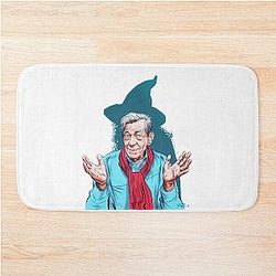 Sir Ian McKellen - An illustration by Paul Cemmick Bath Mat