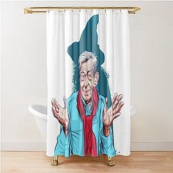 Sir Ian McKellen - An illustration by Paul Cemmick Shower Curtain