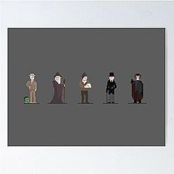 Ian McKellen Pixel Art Poster