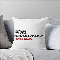 Mentally Dating Idris Elba Throw Pillow