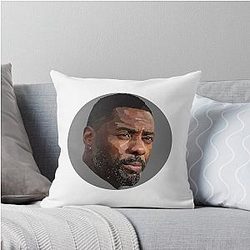Idris Elba pencil drawing Throw Pillow