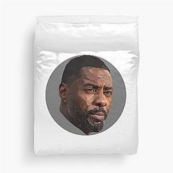 Idris Elba Pencil Drawing Duvet Cover