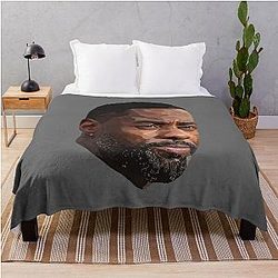 Idris Elba pencil drawing Throw Blanket