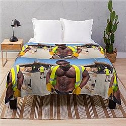 Idris Elba Working Throw Blanket