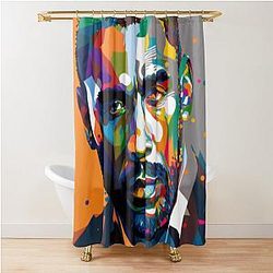 Idris Elba Art Shower Curtain