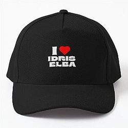 I Love Idris Elba White Font Baseball Cap