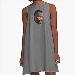 My Idris Elba Drawing a A Line Dress