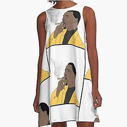 Idris Elba Hand-Drawn Art A-Line Dress