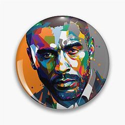 Idris Elba Art Original Pin