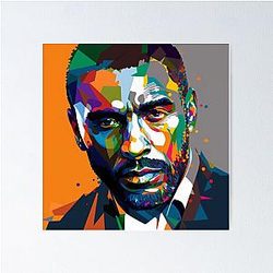 Idris Elba Art Poster