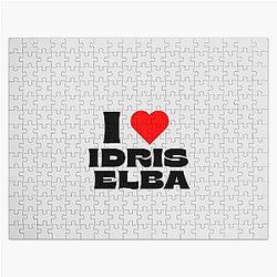 I Love Idris Elba - Black Font Jigsaw Puzzle