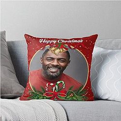 Idris Elba Happy Christmas Throw Pillow