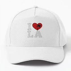 I Love LA Cracked Concrete Palm Design Baseball Cap