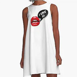 I Love LA A Line Dress